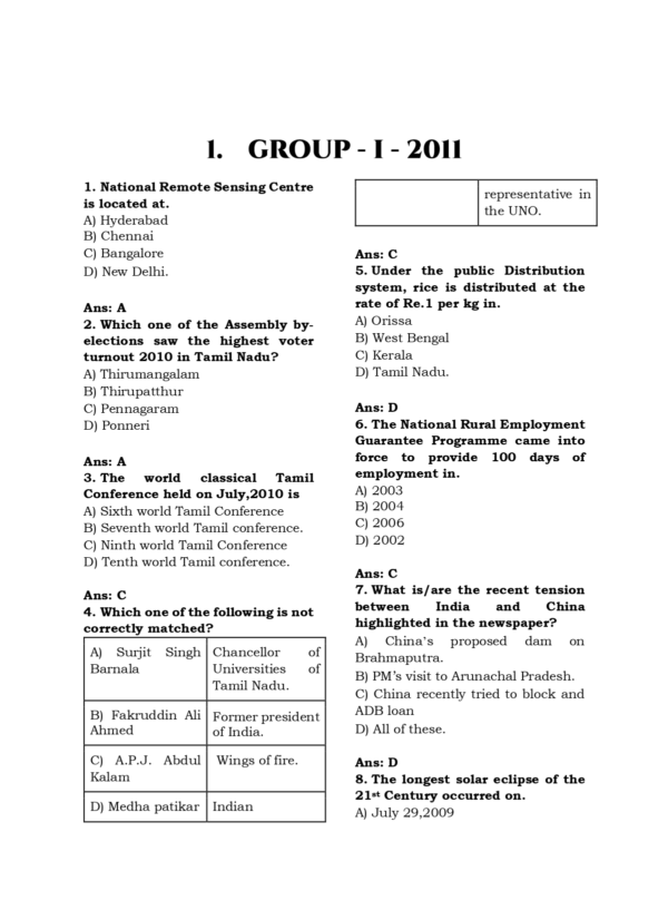 TNPSC Exam Wise GK/Current Affairs Previous Year Questions- 2nd Edition
