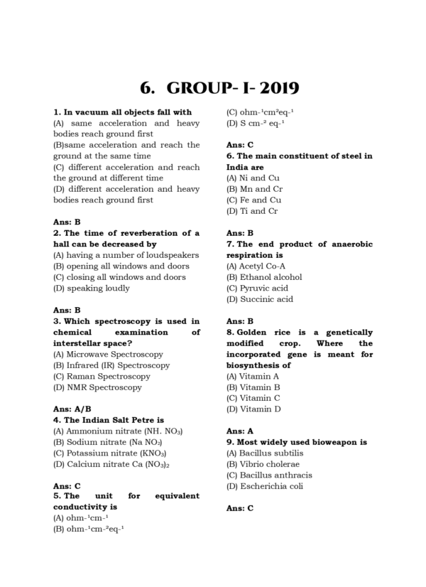 TNPSC Exam Wise Science Previous Year Questions-2nd Edition