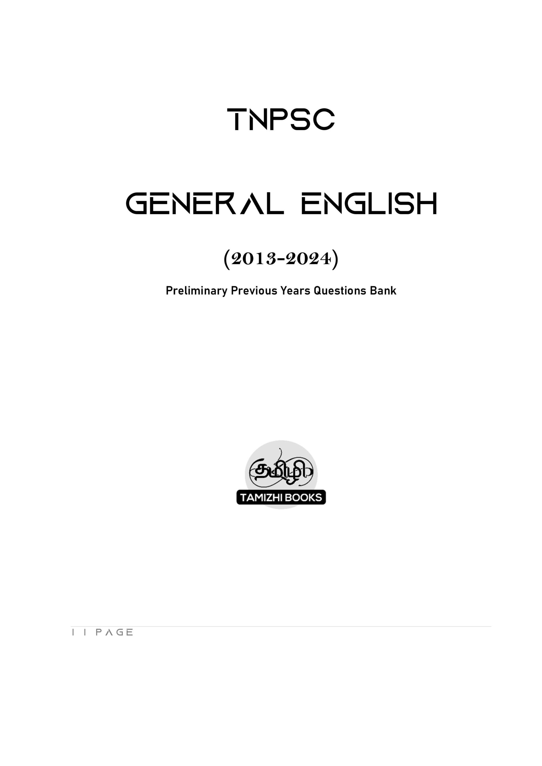 1 TNPSC Previous Years General English Questions