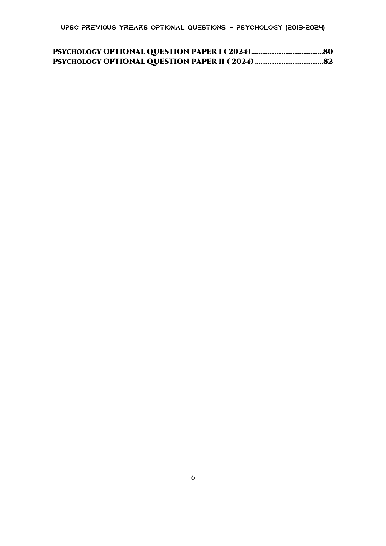 12 PYQB- Pscho-C2 UPSC 12 PREVIOUS YEARS OPTIONAL MAINS PAPER 2013-2024: Psychology