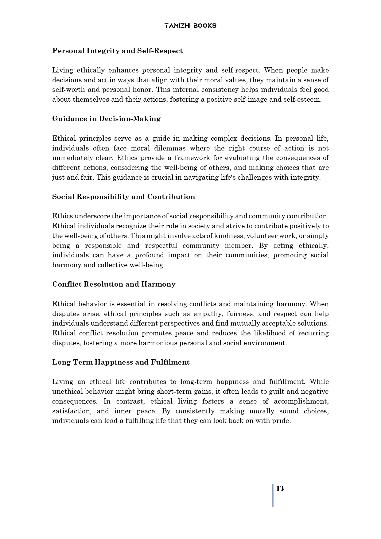 13 Ethics and Integrity