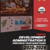 Development Administration Topic Wise Previous Years Questions