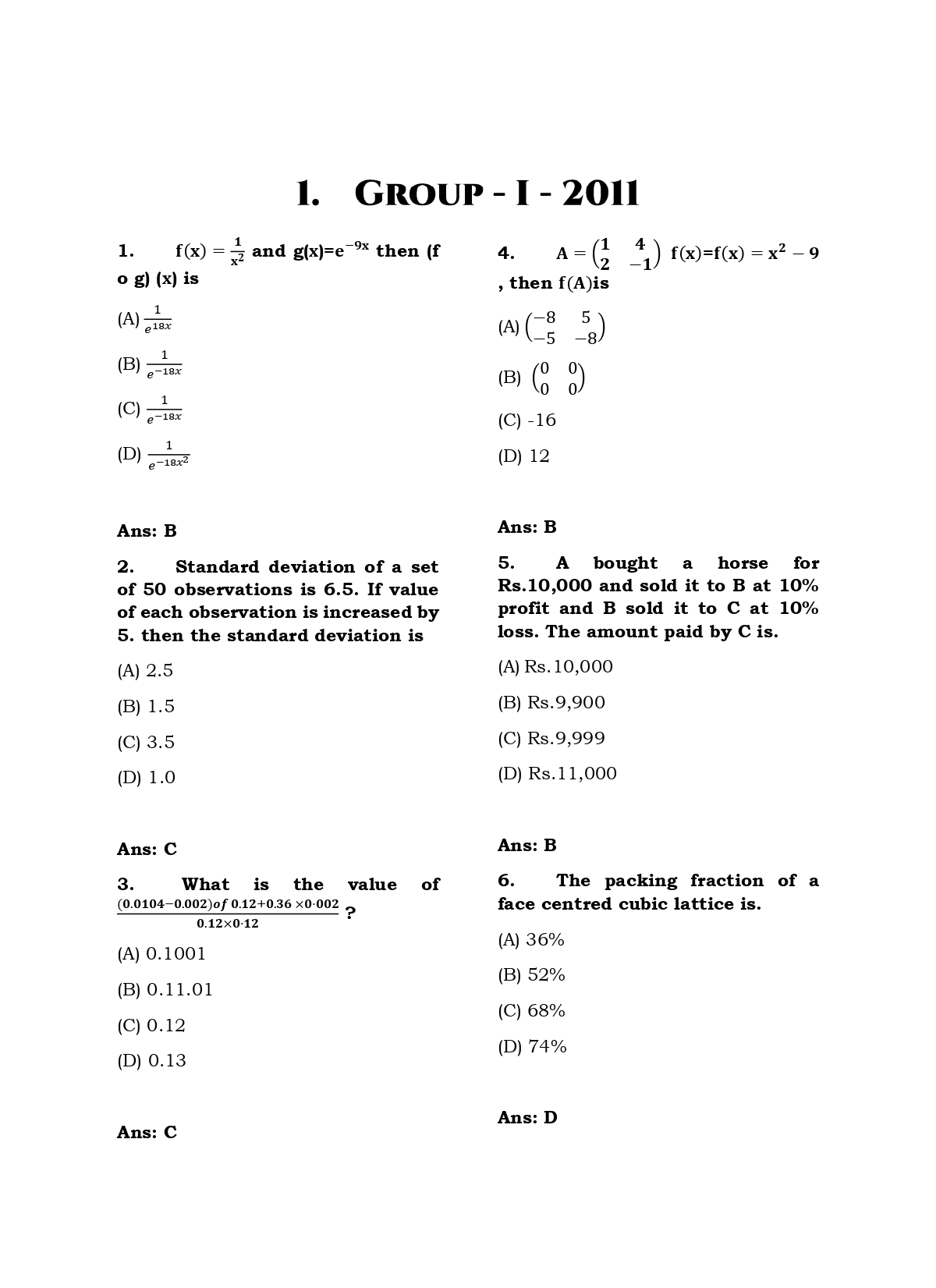 TNPSC Exam Wise Aptitude Previous Year Questions