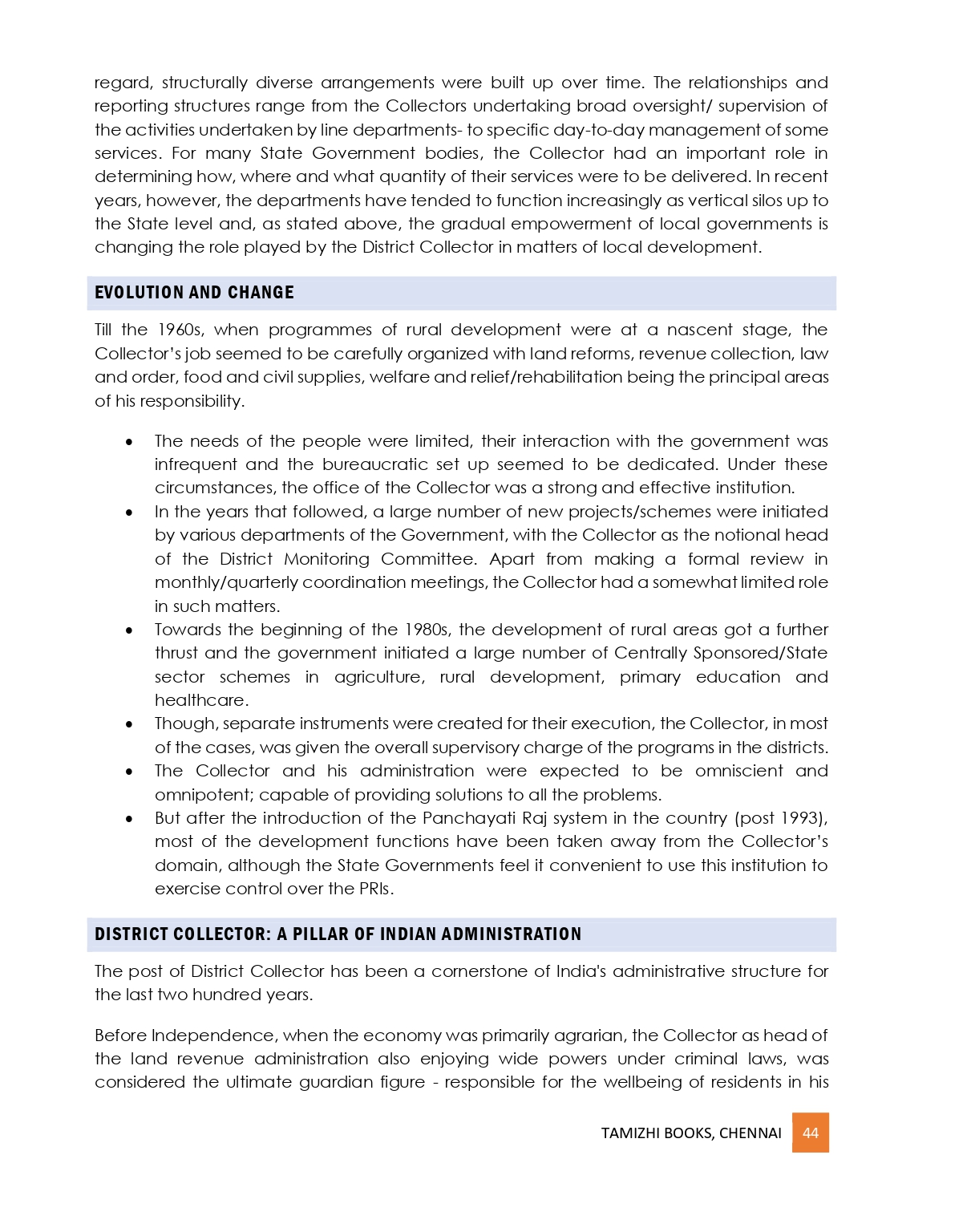 Administration and Governance of States with Specific Reference to Tamil Nadu