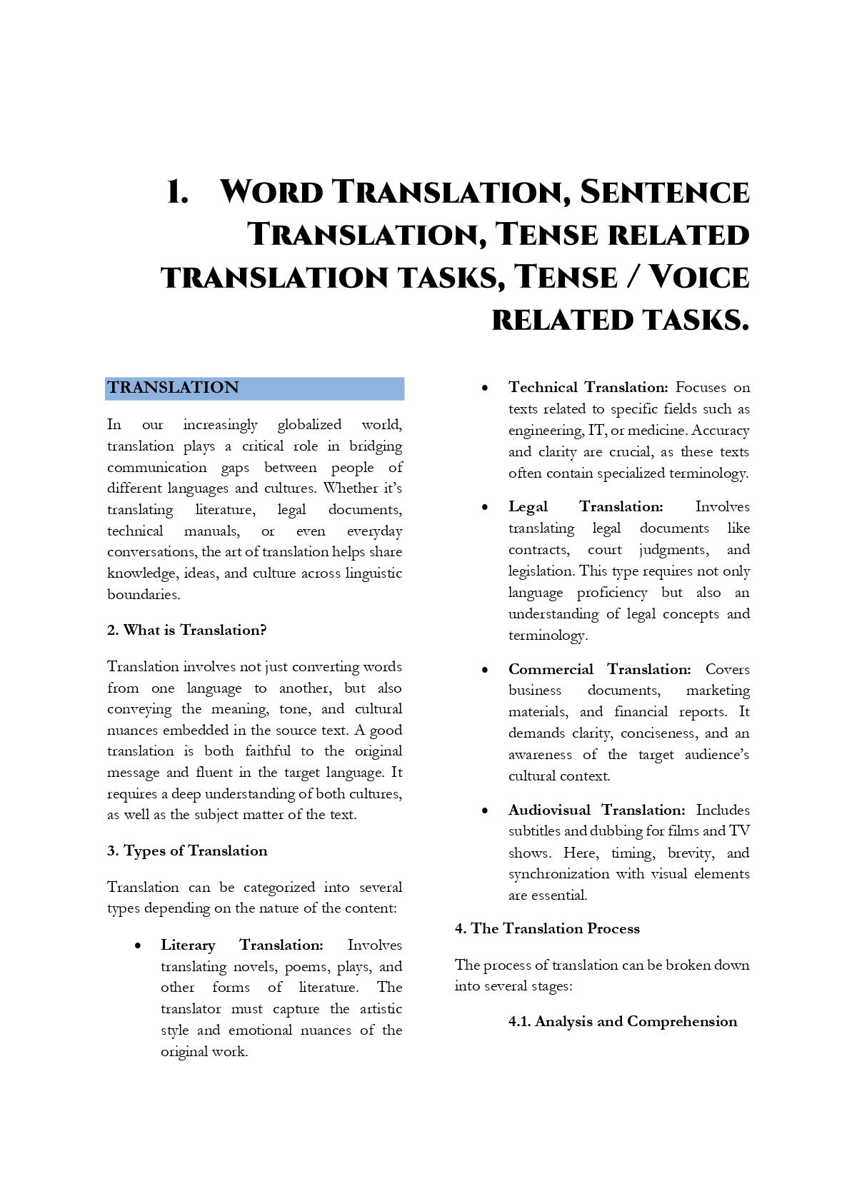 General English for TNPSC