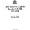 UPSC Qualifying Paper English- 13 PREVIOUS YEARS MAINS PAPERS (2013-2025) Questions