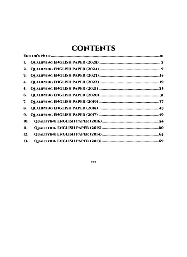 UPSC Qualifying Paper English- 13 PREVIOUS YEARS MAINS PAPERS (2013-2025) Questions